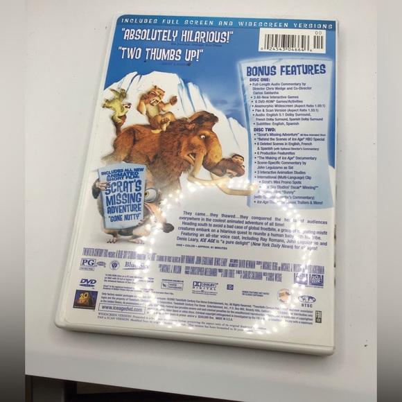 Kids DVD Movie ICE AGE 2Disc Special Edition - Picture 2 of 2